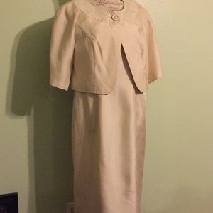 Gold evening dress with jacket